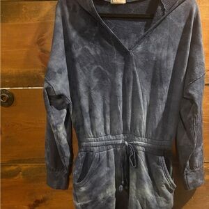 FP Movement by Free People Blue Tie-Dye Jumpsuit